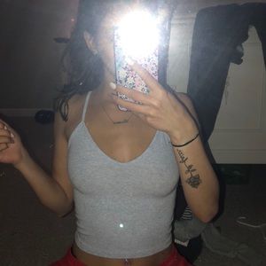 Light Blue Cropped Tank Top